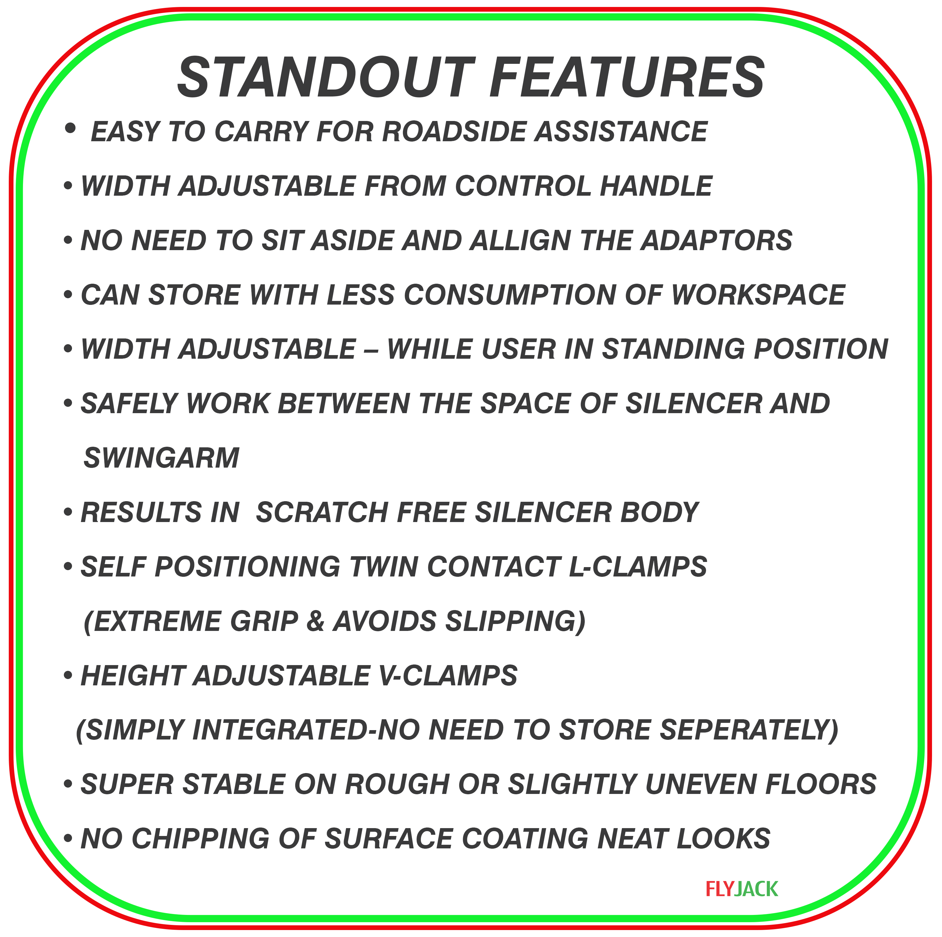 Flyjack, Flyjacks, Race stand, Paddock stand, Rear paddock stand, Motorcycle rear stand, Flyjack paddock stand, Quick detachable paddock stand, 