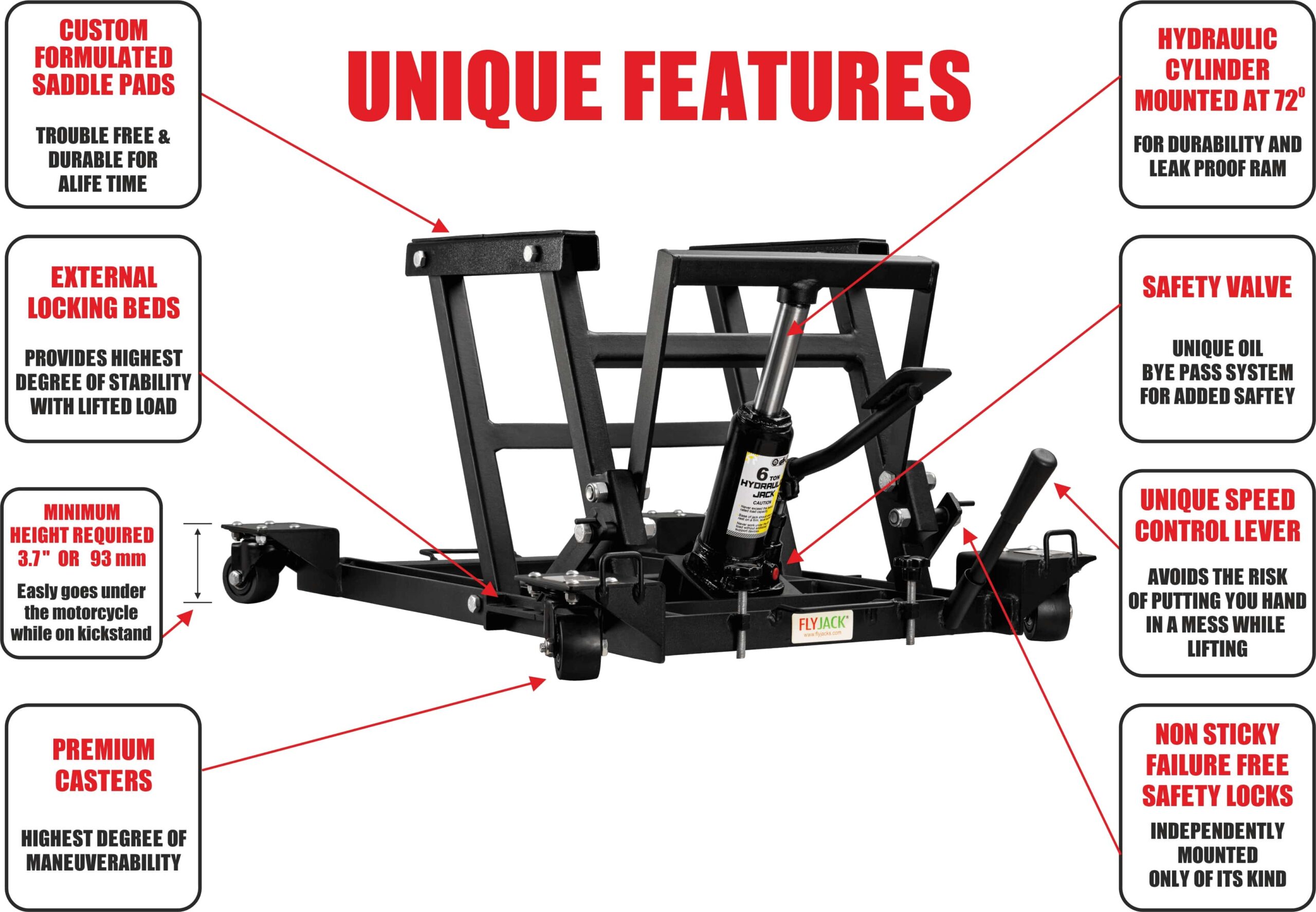 Flyjack, Flyjacks, Motorcycle Lift, Jack, Stand, Scissorjack, LiftTable, Motorcycle jack, economy, Budget, Motojack heavy, Motojack, Lite Jack, 360jack, Table jack, Harley jack, Lift for Harley,