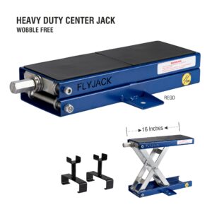 Center Jack, Flyjack, Center Jack blue, Scissor jack, Motorcycle jack, Bike jack, Bike stand, Motorcycle lift, Lift table,