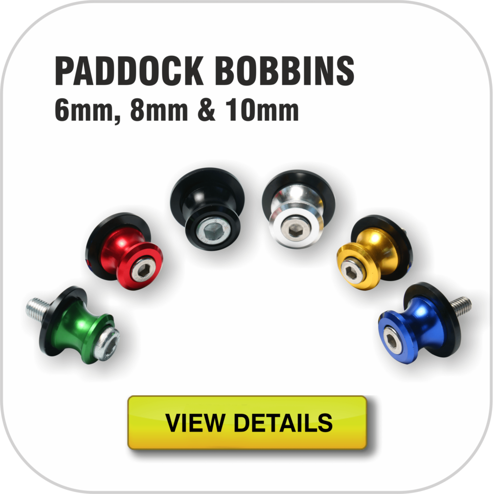 Paddock stand bobbin, Flyjack, Bike jack, Bike stand, Motorcycle lift, Fly Jack, Flyjacks, Bike stand, Best paddock bobbin, swingarm spools, 6mm bobbin, 8mm bobbin, 10mm bobbin, Paddock stand, Padock stand, 